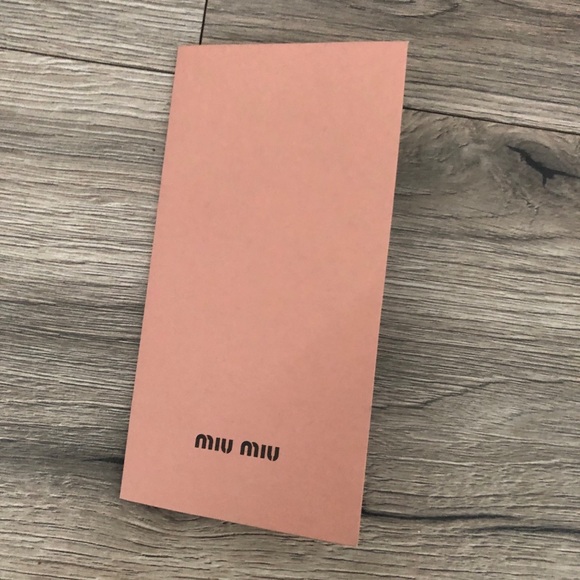 Miu Miu Shopping Bag with Receipt Cover Card 9.8” x 6.25” inches - Picture 7 of 8